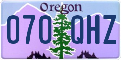OR license plate 070QHZ