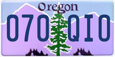 OR license plate 070QIO