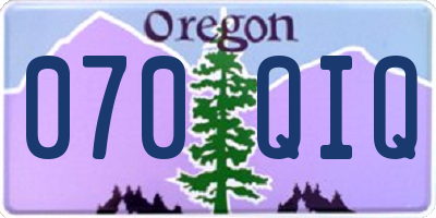 OR license plate 070QIQ