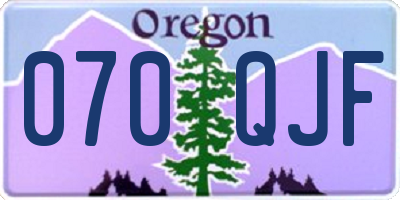 OR license plate 070QJF