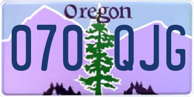 OR license plate 070QJG