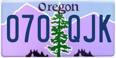 OR license plate 070QJK