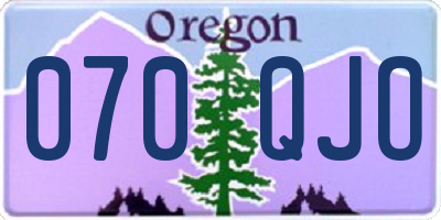 OR license plate 070QJO