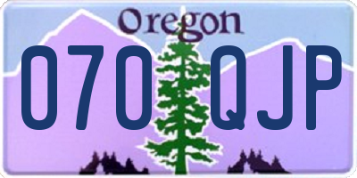 OR license plate 070QJP