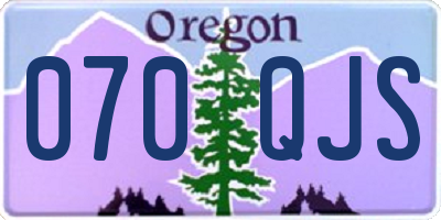 OR license plate 070QJS