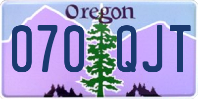 OR license plate 070QJT