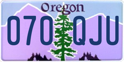 OR license plate 070QJU