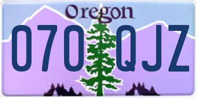 OR license plate 070QJZ