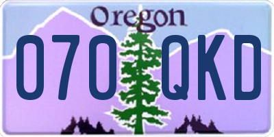OR license plate 070QKD