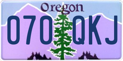 OR license plate 070QKJ
