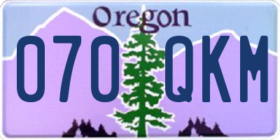 OR license plate 070QKM