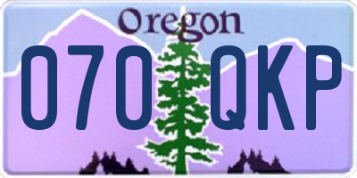 OR license plate 070QKP