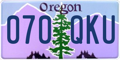 OR license plate 070QKU