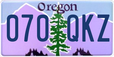 OR license plate 070QKZ