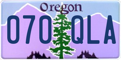 OR license plate 070QLA