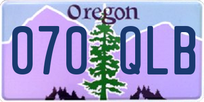 OR license plate 070QLB