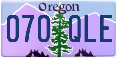 OR license plate 070QLE