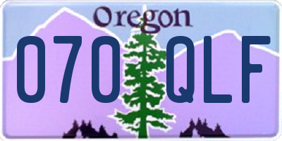 OR license plate 070QLF