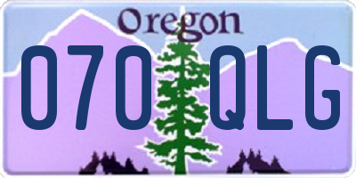 OR license plate 070QLG