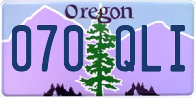 OR license plate 070QLI