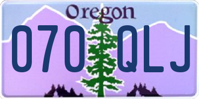 OR license plate 070QLJ