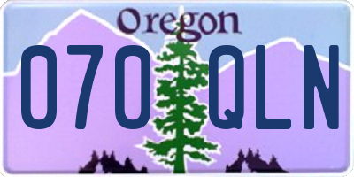 OR license plate 070QLN