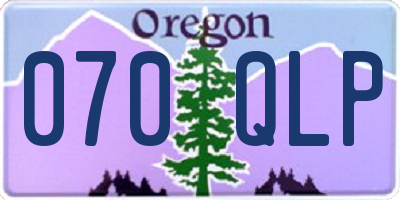 OR license plate 070QLP