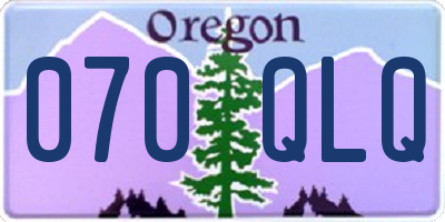 OR license plate 070QLQ
