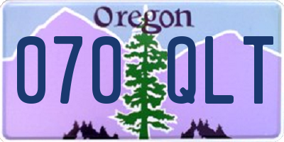 OR license plate 070QLT