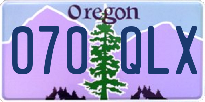 OR license plate 070QLX