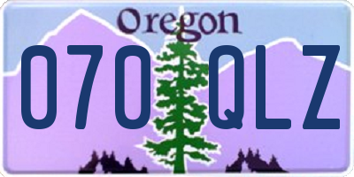 OR license plate 070QLZ