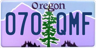 OR license plate 070QMF