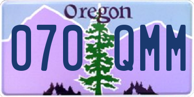 OR license plate 070QMM