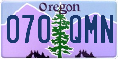 OR license plate 070QMN