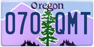 OR license plate 070QMT