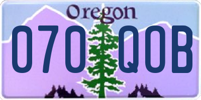 OR license plate 070QOB