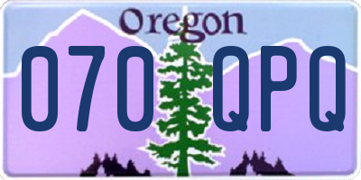 OR license plate 070QPQ