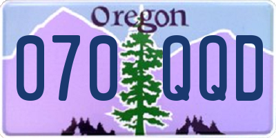 OR license plate 070QQD