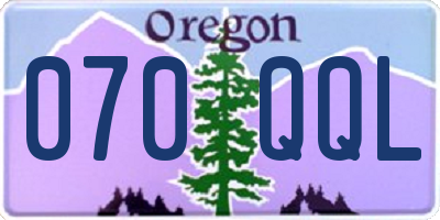 OR license plate 070QQL