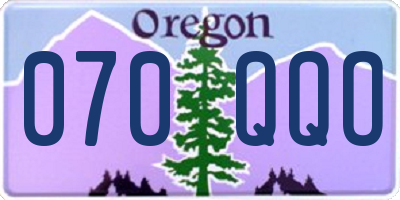 OR license plate 070QQO