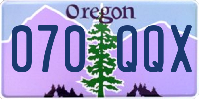 OR license plate 070QQX