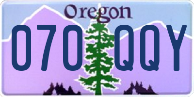 OR license plate 070QQY