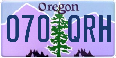 OR license plate 070QRH