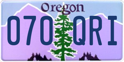 OR license plate 070QRI