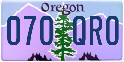 OR license plate 070QRO