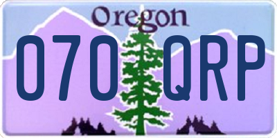 OR license plate 070QRP