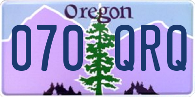 OR license plate 070QRQ