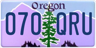 OR license plate 070QRU