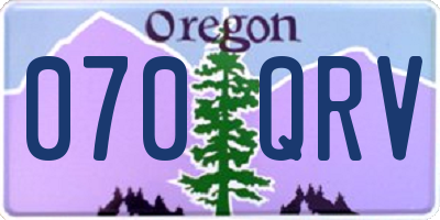 OR license plate 070QRV