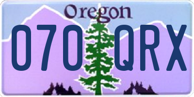 OR license plate 070QRX